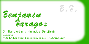benjamin haragos business card