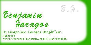 benjamin haragos business card